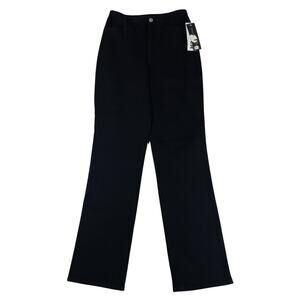 Taylor Brooke Canada Stretch Denim Pants Women 2 26X33 Black Pleated Back Casual